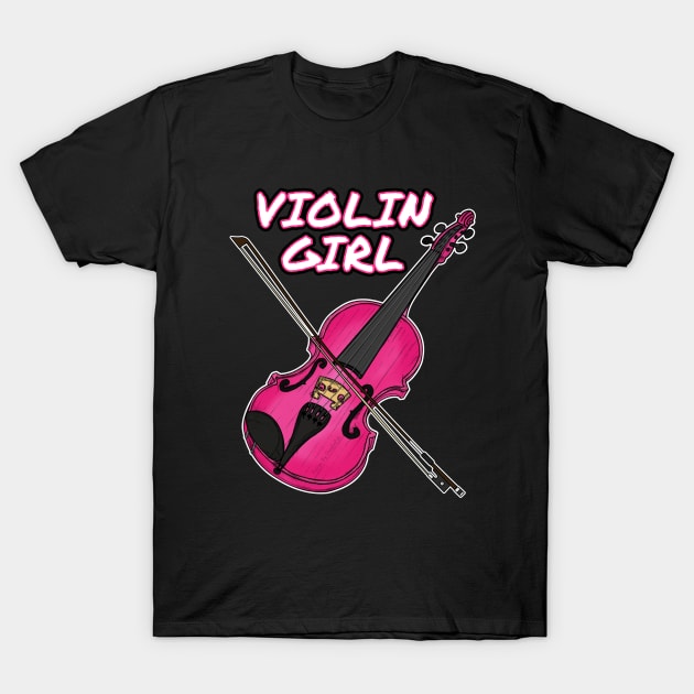 Violin Girl Female Violinist String Quartet Funny T-Shirt by doodlerob